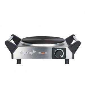 Duxtop ES-3102 1500W Portable Electric Cast Iron Cooktop Countertop Burner (Single) 7.4 Inches, Silver