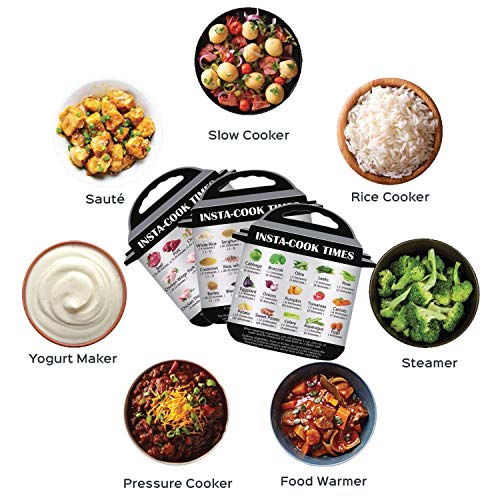 3 in 1 Electric Pressure Cooker Cook, Times Quick three in 1 Electrical Strain Cooker Cook dinner Occasions Fast Reference Information Appropriate with Instantaneous Pot ， Instantaneous pot Equipment Magnetic Cheat Sheet Magnet Set.