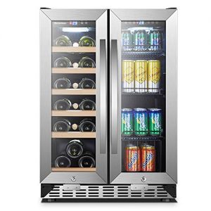 Under Counter Wine and Beverage Cooler 18 Bottles and 55 Cans