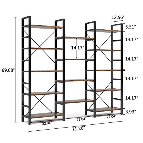 Tribesigns Rustic Triple Wide 5-Shelf Bookcase, 5 Tier Etagere Large Open Package deal Dimensions: 70.9 x 12.6 x 70.zero inches