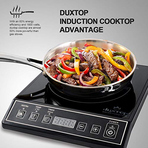 Duxtop 1800W Portable Induction Cooktop Countertop Burner Duxtop 1800W Transportable Induction Cooktop Countertop Burner, Black 9100MC.
