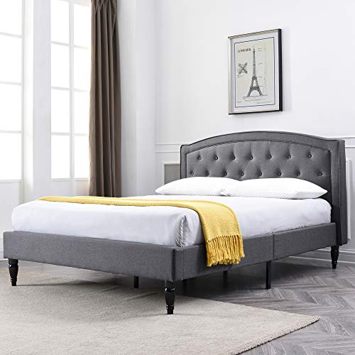 Classic Brands Wellesley Upholstered Platform Bed | Headboard and Metal Frame Launch Date: 2018-06-02T00:00:01Z