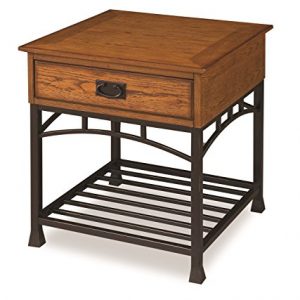 Modern Craftsman Distressed Oak End Table by Home Styles