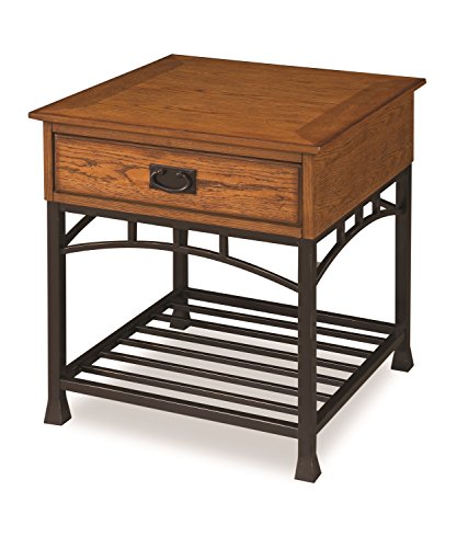 Modern Craftsman Distressed Oak End Table by Home Styles