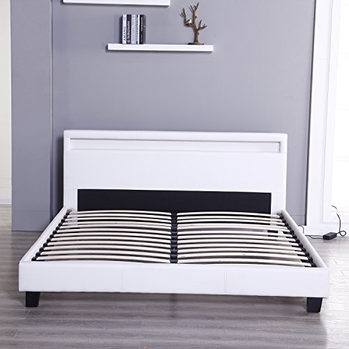 Bestmart INC Full Size Upholstered Platform Bedroom Bed Frame Leather Package deal Dimensions: 54.zero x 75.zero x 10.6 inches