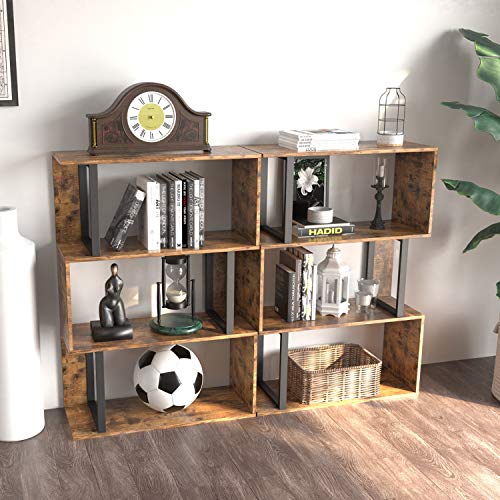 IRONCK Bookshelf and Bookcases 3 Tier Display Shelf, S-Shaped Metal Bundle Dimensions: 29.5 x 11.Eight x 42.5 inches