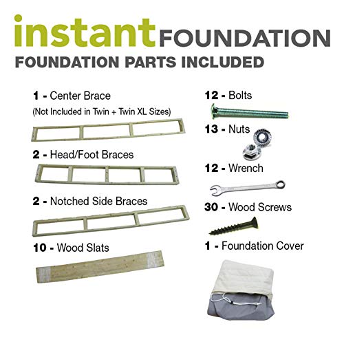 Classic Brands Instant Foundation Low Profile, 4-Inch Basic Manufacturers Prompt Basis Low Profile 4-Inch Field-Spring Substitute, Queen.