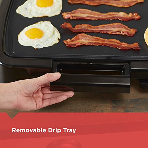 BLACK+DECKER Family-Sized Electric Griddle with Warming Tray and Drip Tray BLACK+DECKER Household-Sized Electrical Griddle with Warming Tray and Drip Tray, GD2051B.