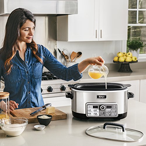 Multi/Gradual Cooker with 80-Pre-Programmed Auto-iQ Recipes Ninja Auto-iQ Multi/Gradual Cooker with 80-Pre-Programmed Auto-iQ Recipes for Searing, Gradual Cooking, Baking and Steaming with 6-Quart Nonstick Pot (CS960).