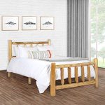 Michigan Rustics Rustic Log Bed, Lacquered Cedar Bed Frame for Rustic Bedroom, for Log Cabins, Vacation Homes, and More - King Bed Frame