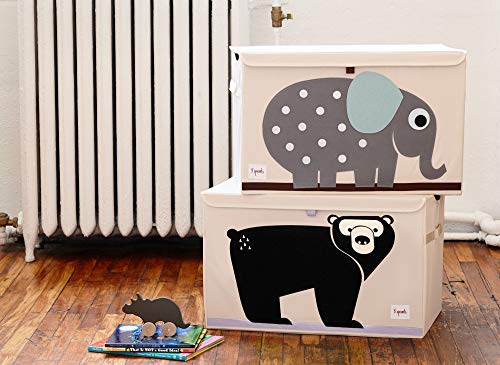3 Sprouts Kids Toy Chest - Storage Trunk for Boys and Girls Room three Sprouts Children Toy Chest - Storage Trunk for Boys and Women Room, Bear.