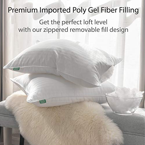 Fern and Willow Premium Loft Down Alternative Pillows for Sleeping Fern and Willow Premium Loft Down Various Pillows for Sleeping (2-Pack) - Luxurious Gel Plush Pillow (Queen).