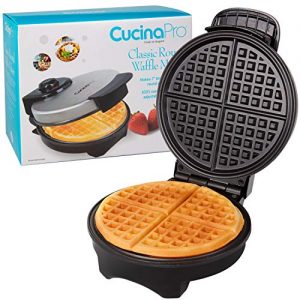 Waffle Maker- Non-stick Classic American Waffler Iron with Adjustable Browning Control- Thin, Non-Belgium Style