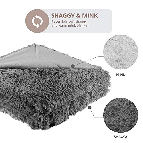 Hyde Lane Fluffy Plush Throw Blankets for Couch Sofa Hyde Lane Fluffy Plush Throw Blankets for Sofa Couch - 2 Means Reversible Extremely Smooth Lengthy Fake Fur Blanket | Shaggy Fuzzy Throw Blankets for Bed room | Straightforward Care Washable Light-weight - 50x60 Gray.