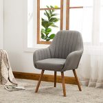 Roundhill Furniture Tuchico Contemporary Fabric Accent Chair, Gray