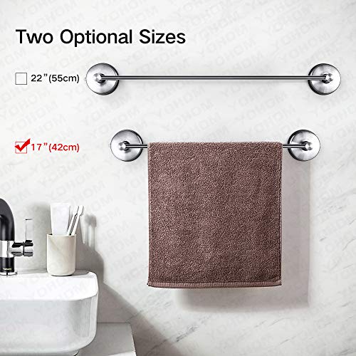 YOHOM 17-Inch Stainless Steel Vacuum Suction Cup Towel Bar Bundle Dimensions: 17.Three x 3.2 x 2.eight inches