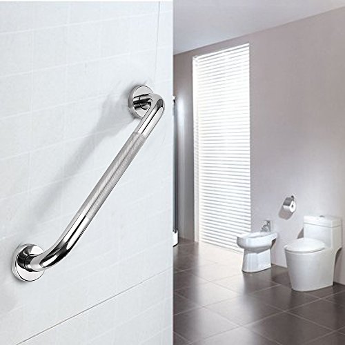 Sumnacon 16 Inch Bath Grab Bar with Anti-Slip Grip Sumnacon 16 Inch Bath Grab Bar with Anti-Slip Grip, Sturdy Stainless Steel Shower Safety Handle for Bathtub,Toilet, Bathroom,Kitchen,Stairway Handrail,Come with Mounted Screws.