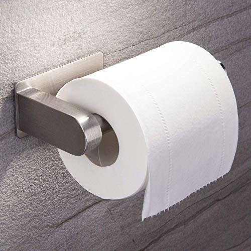 YIGII Self Adhesive Toilet Paper Holder - Bathroom Toilet Paper YIGII Self Adhesive Toilet Paper Holder - Bathroom Toilet Paper Holder Stand no Drilling Stainless Steel Brushed.