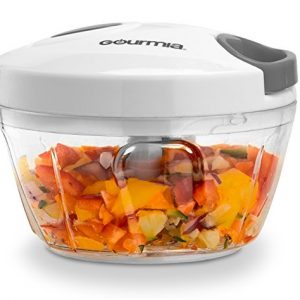 Gourmia GMS9280 Mini Slicer Pull String Manual Food Processor With Bowl & Removable Blade, Durable BPA free food safe material (2 Cup)