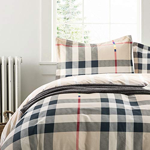 Villa Feel Classic Checker Duvet Cover King-100% Egyptian Cotton Villa Really feel Traditional Checker Cover Cowl King-100% Egyptian Cotton Bedding,Gingham Plaid Printed,three Piece Set Percale Weave with Zipper Closure and Nook Ties(Traditional Checker,King).