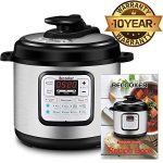 Becooker 11-in-1 Multi-Function Programmable Electric Pressure Slow Cooker, Stainless Steel Pot, 4 Quart, Black (Renewed)