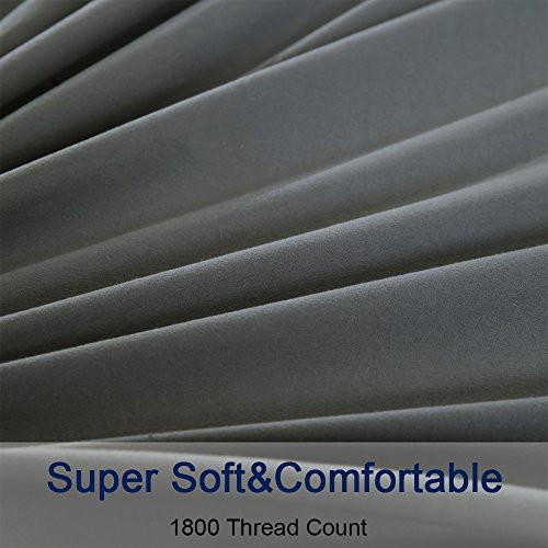 SONORO KATE Bed Sheets Set Sheets Microfiber Super Soft SONORO KATE Mattress Sheets Set Sheets Microfiber Tremendous Mushy 1800 Thread Rely Luxurious Egyptian Sheets 16-Inch Deep Pocket Wrinkle Fade and Hypoallergenic - 6 Piece (Queen, Darkish Gray).