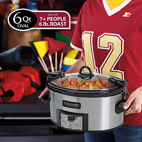 Crock-Pot 6-Quart Cook & Carry Slow Cooker: Effortless Cooking Wherever You Go As a busy individual who values a hearty home-cooked meal, the Crock-Pot 6-Quart Cook & Carry Slow Cooker has become my ultimate kitchen companion. With the capacity to serve 7 or more people, this slow cooker is a game-changer for gatherings, potlucks, or simply preparing a weeknight dinner with leftovers for the next day. The digital countdown control feature allows me to program cooking times ranging from 30 minutes to a generous 20 hours, and it seamlessly shifts to the Warm setting once the cooking time completes.