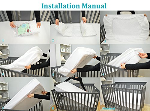 American Baby Company Waterproof Fitted Crib and Toddler Protective American Child Firm Waterproof Fitted Crib and Toddler Protecting Mattress Pad Cowl, White (1 Rely), for Boys and Ladies.