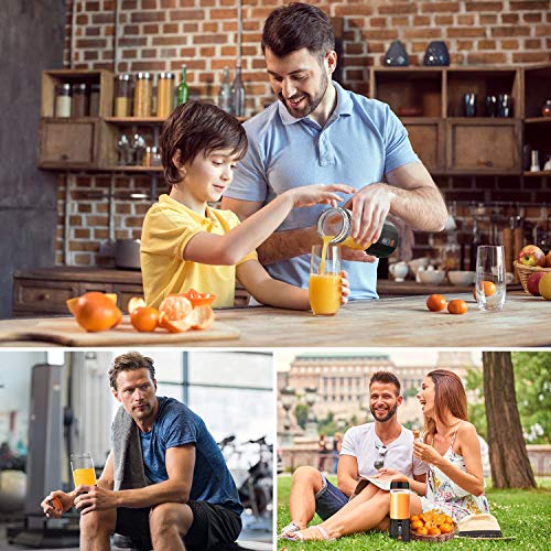 Smoothie Blender, LOZAYI Portable Blender Travel USB Rechargeable Smoothie Blender, LOZAYI Moveable Blender Journey USB Rechargeable Juicer Cup for Shakes and Smoothies, Cordless Small Private Blender Fruit Mixer Mini Blender with Led Displayer for Out of doors Journey Residence Workplace (Orange).