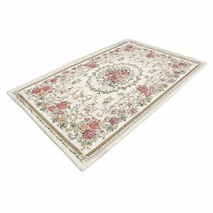 Ukeler Luxury Soft Rustic Floral Area Rugs Washable Elegant Shabby Rose Rug Non Slip Accent Floor Rugs Carpet for Bedroom (31.5''x47.2'', Country Rose)
