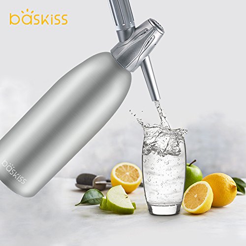 Baskiss Soda Siphon Maker, Making Sparking Water for Juice Drinks Cocktail Package deal Dimensions: 3.7 x 3.7 x 12.6 inches