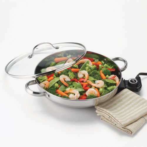 Connoisseur Sequence Stainless Metal Electrical Skillet Aroma Housewares AFP-1600S Connoisseur Sequence Stainless Metal Electrical Skillet.