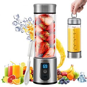 Portable Blender, G-TING Personal Smoothies Blender Cordless, Single Serve Mini Blender 450ml USB Rechargeable Small Juice Mixer Portable Juicer (Shakes, Smoothies, Home, Travel & Gym) Food Grade