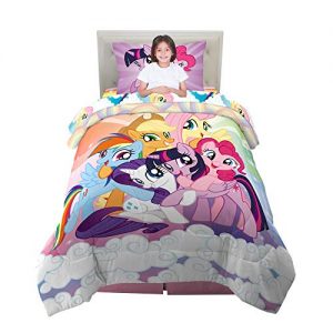 Franco Kids Bedding Super Soft Comforter and Sheet Set, 4 Piece Twin Size, My Little Pony