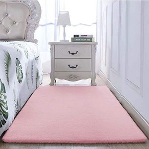ALANSMA Area Rug Luxury Faux Fur Rabbit Carpet Soft Floor Mats for Living Room Bedroom
