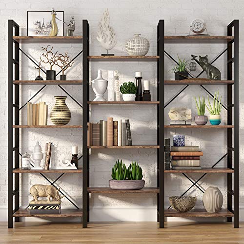 Tribesigns Rustic Triple Wide 5-Shelf Bookcase, 5 Tier Etagere Large Open Package deal Dimensions: 70.9 x 12.6 x 70.zero inches
