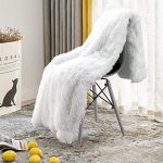 Beglad Super Soft Shaggy Throw Blankets, Cozy Long Plush Fuzzy Faux Fur Bed Throw, Fluffy Luxury Sherpa Fleece Blanket for Bedroom Living Room, 60x80 inch, White