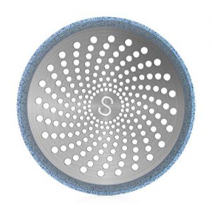STAN BOUTIQUE Drain Hair Catcher/Strainer/Trap/Stopper | Shower Stall Drain Protector - Stainless Steel and Silicone, 4.7 Inches - Blue