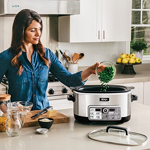 Multi/Gradual Cooker with 80-Pre-Programmed Auto-iQ Recipes Ninja Auto-iQ Multi/Gradual Cooker with 80-Pre-Programmed Auto-iQ Recipes for Searing, Gradual Cooking, Baking and Steaming with 6-Quart Nonstick Pot (CS960).