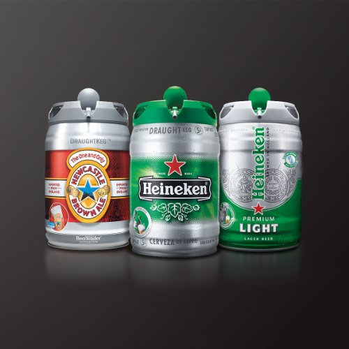 KRUPS and HEINEKEN BeerTender with Heineken Draught Keg Technology KRUPS and HEINEKEN B100 BeerTender with Heineken Draught Keg Expertise,Black.