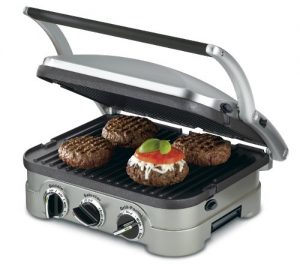 Cuisinart GR-4N 5-in-1 Griddler, 13.5"(L) x 11.5"(W) x 7.12"(H), Silver with Silver/Black Dials
