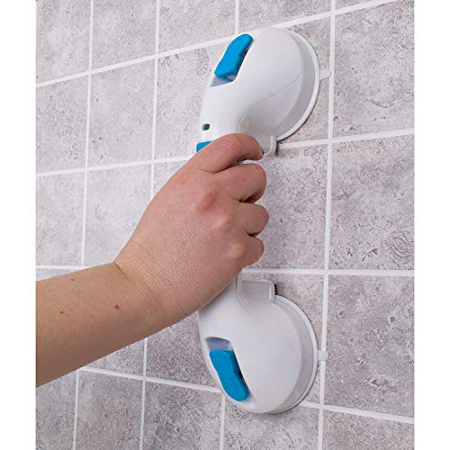 Ultra Grip Shower Handle - Dual Locking Grab Bars for Bathtubs and Showers Carex Suction Shower Grab Bar – 12” Ultra Grip Shower Handle - Dual Locking Grab Bars for Bathtubs and Showers – Seniors, Disabled, Handicap, Elderly Assistance Product
