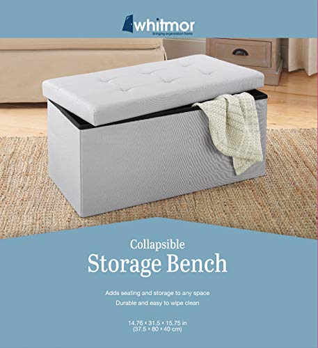 Whitmor Collapsible Storage Bench - Paloma Gray Whitmor Collapsible Storage Bench - Paloma Gray.