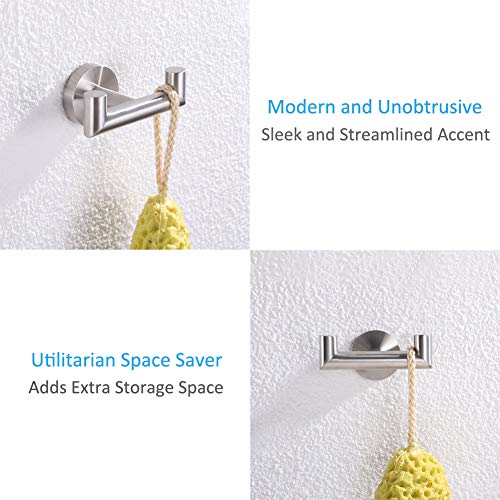 Bathroom Double Hook, Angle Simple Stainless Steel Bath Towel Holder Package deal Dimensions: 3.Eight x 0.2 x 1.9 inches