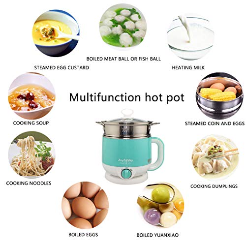 Joyfulsky 1.5L Electric Hot Pot with Food Steamer and American Plug Guarantee: All merchandise bought have a guaranty of 120 days .