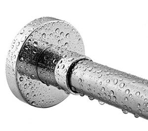 BRIOFOX Shower Curtain Rod 43-73 Inches, Never Rust and Non-Slip Spring Tension Rod for Bathroom, Polished 304 Stainless Steel