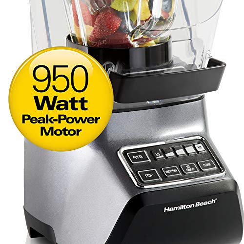 Hamilton Beach SoundShield 5-Speed Blender, 950 Watts Hamilton Seaside SoundShield 5-Velocity Blender, 950 Watts, Ice Crush and Clear Packages, 52ouncesGlass + Moveable Jars, Blends Meals, Shakes and Smoothies (53602).