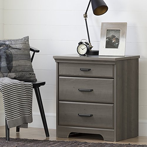 South Shore Versa Nightstand with 2 Drawers and Charging Station Guarantee: 5-year high quality assure.