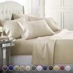 Danjor Linens 6 Piece Hotel Luxury Soft 1800 Series Premium Bed Sheets Set, Deep Pockets, Hypoallergenic, Wrinkle & Fade Resistant Bedding Set(Queen, Cream)
