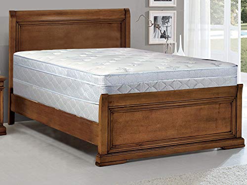 Spinal Solution, 11-Inch Medium plush Foam Encased Eurotop Pillowtop Innerspring Mattress And Wood Traditional Box Spring/Foundation Set, Good For The Back, No Assembly Required, Twin Size 74" x 38"